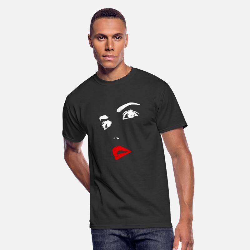 Women face with red lips