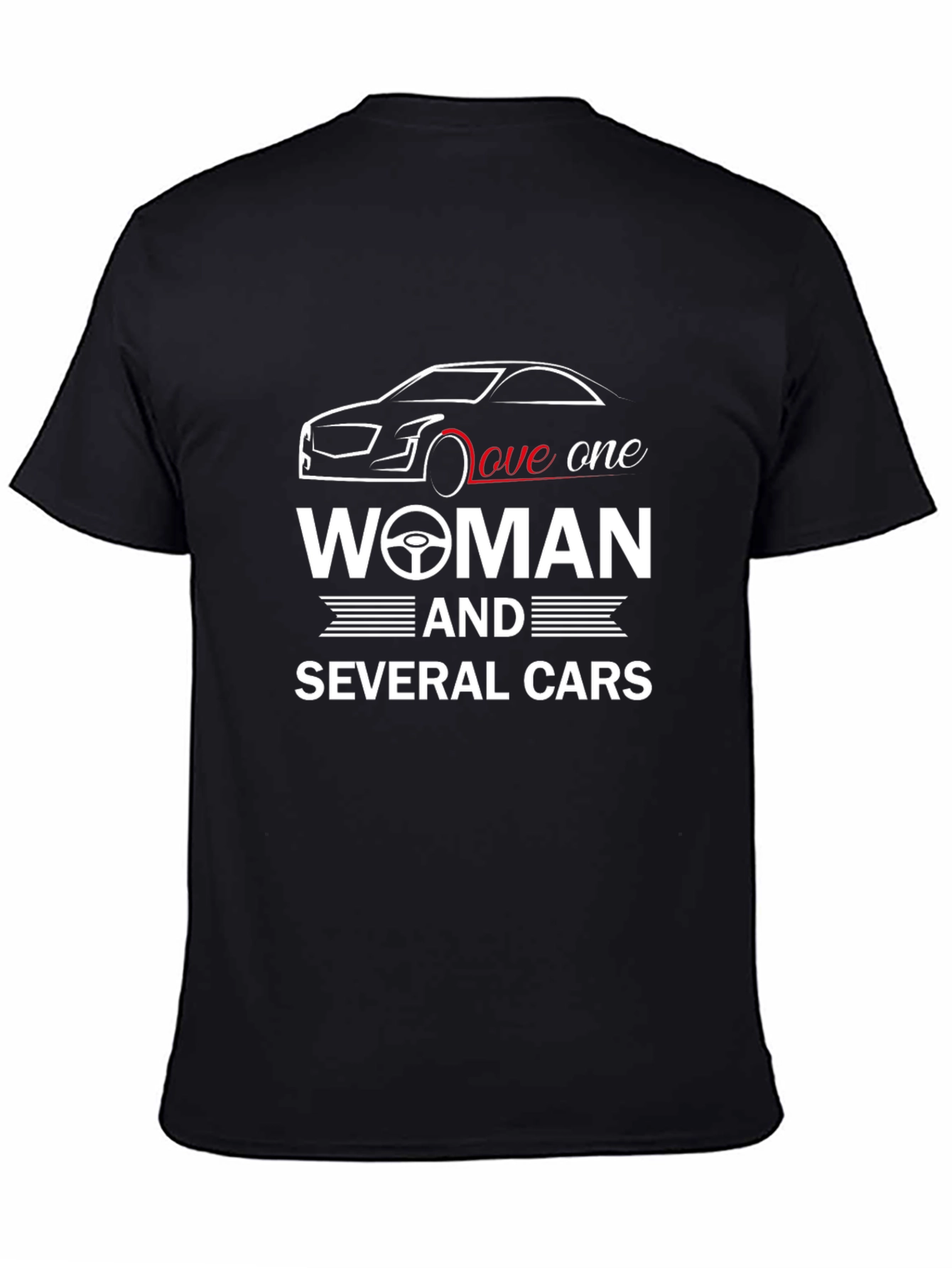Love One Woman and Several Cars Graphic Tee