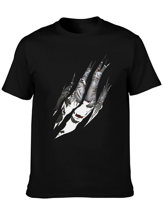 Mens Clawed Cat Graphic T-Shirt - Black