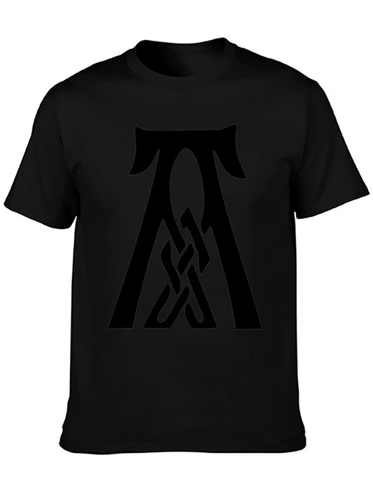 Mens Black Graphic Tee - Celtic Knot Design