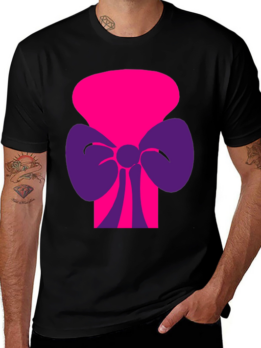 Funky Graphic Tee - Pink & Purple Bow