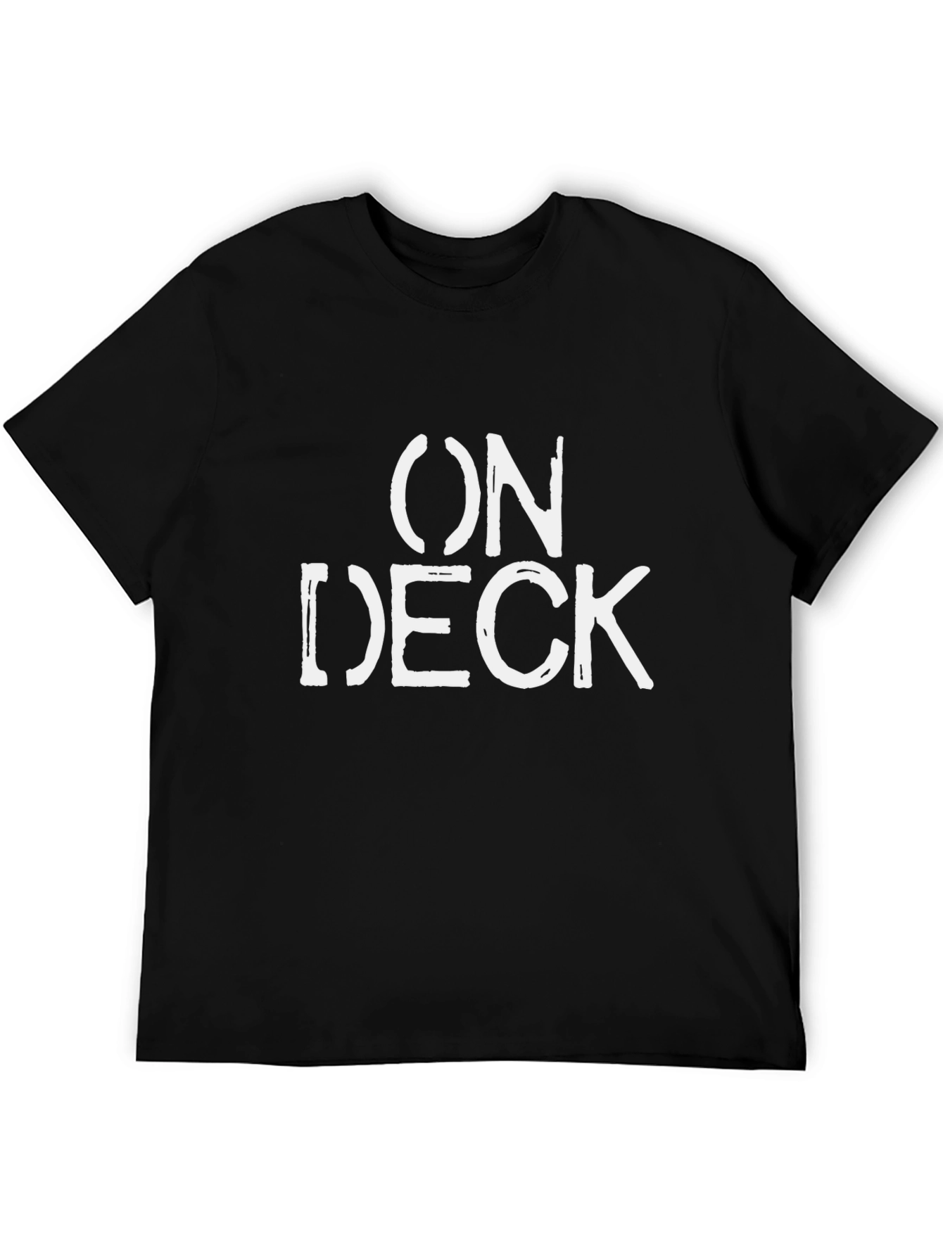 On Deck Black Cotton T-Shirt