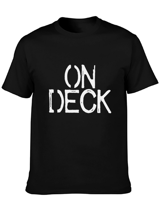 On Deck Black Cotton T-Shirt