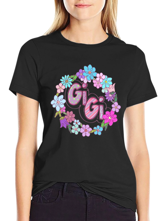 Gigi Floral Wreath Graphic T-Shirt