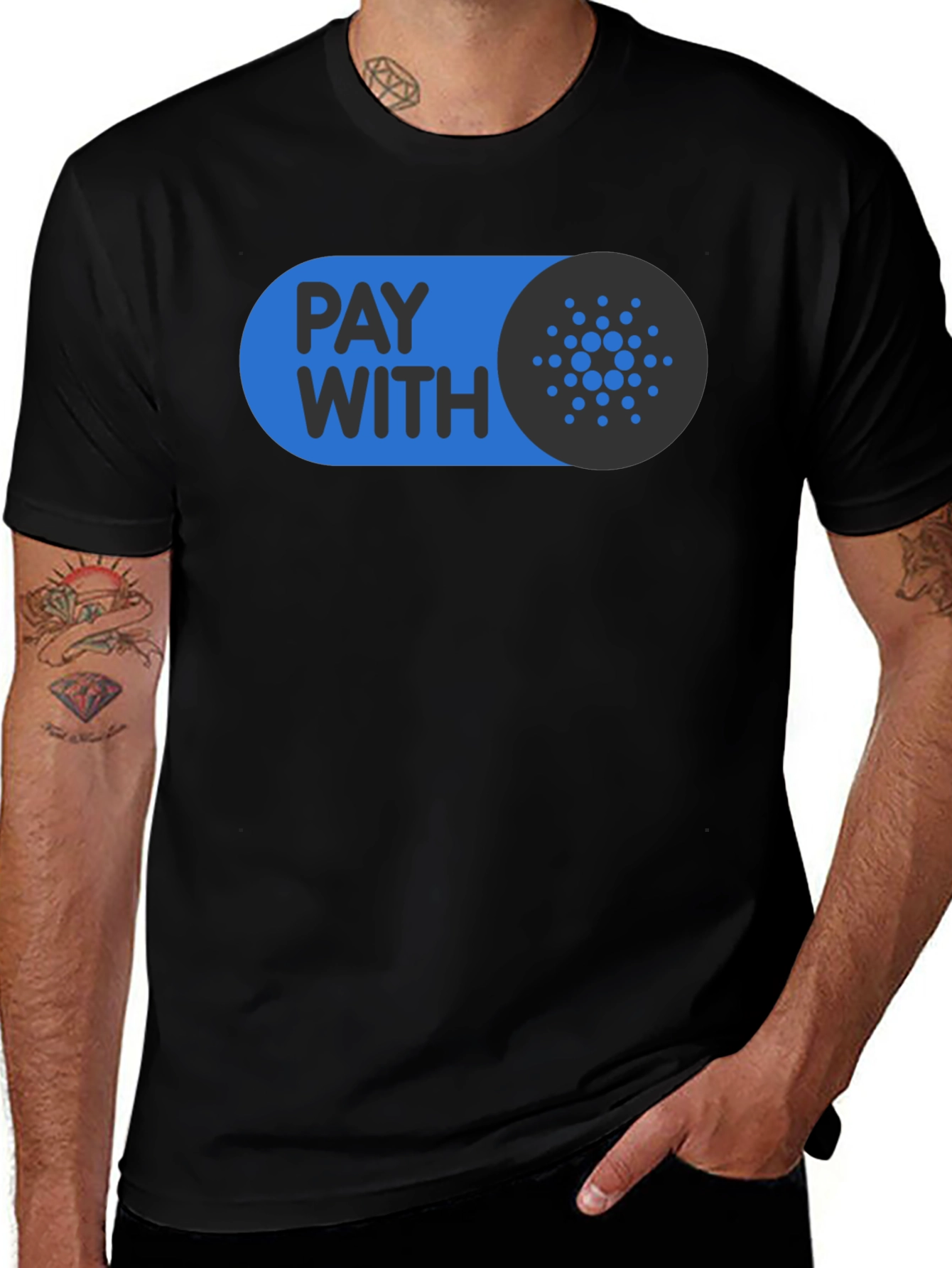 Pay With Cardano Black T-Shirt