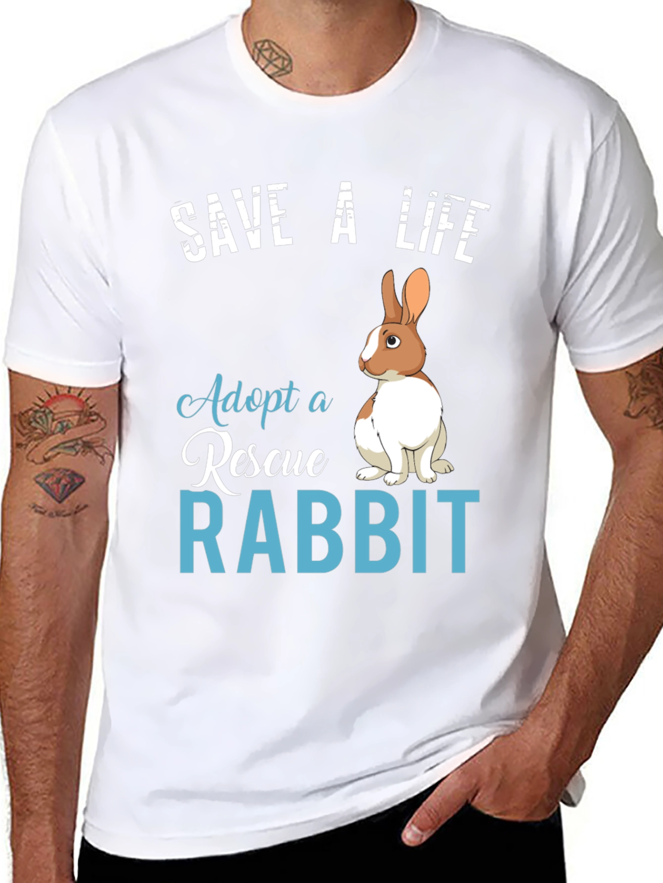 Save a Life Adopt a Rescue Rabbit T-Shirt