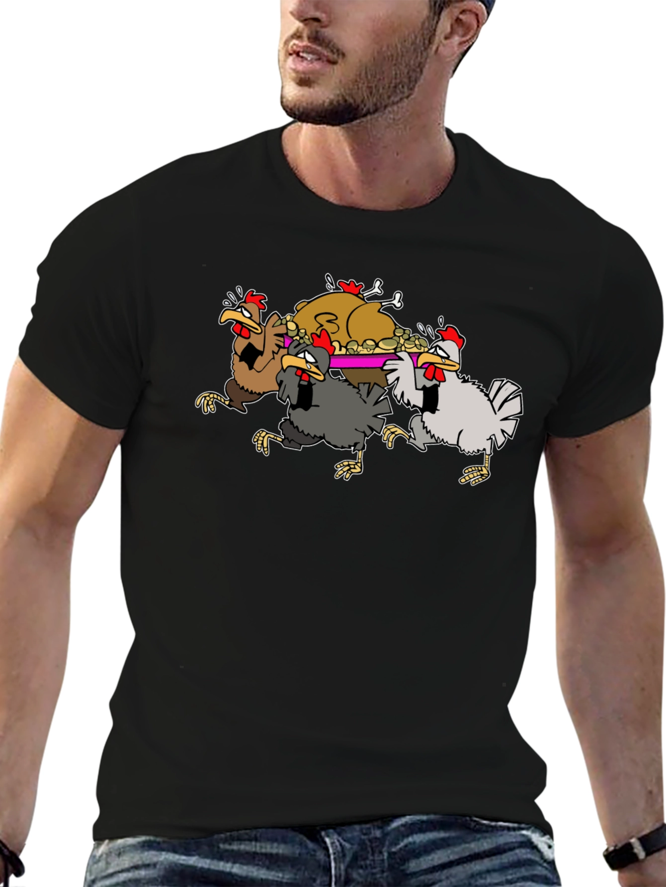 Funny Chickens Thanksgiving Feast T-Shirt