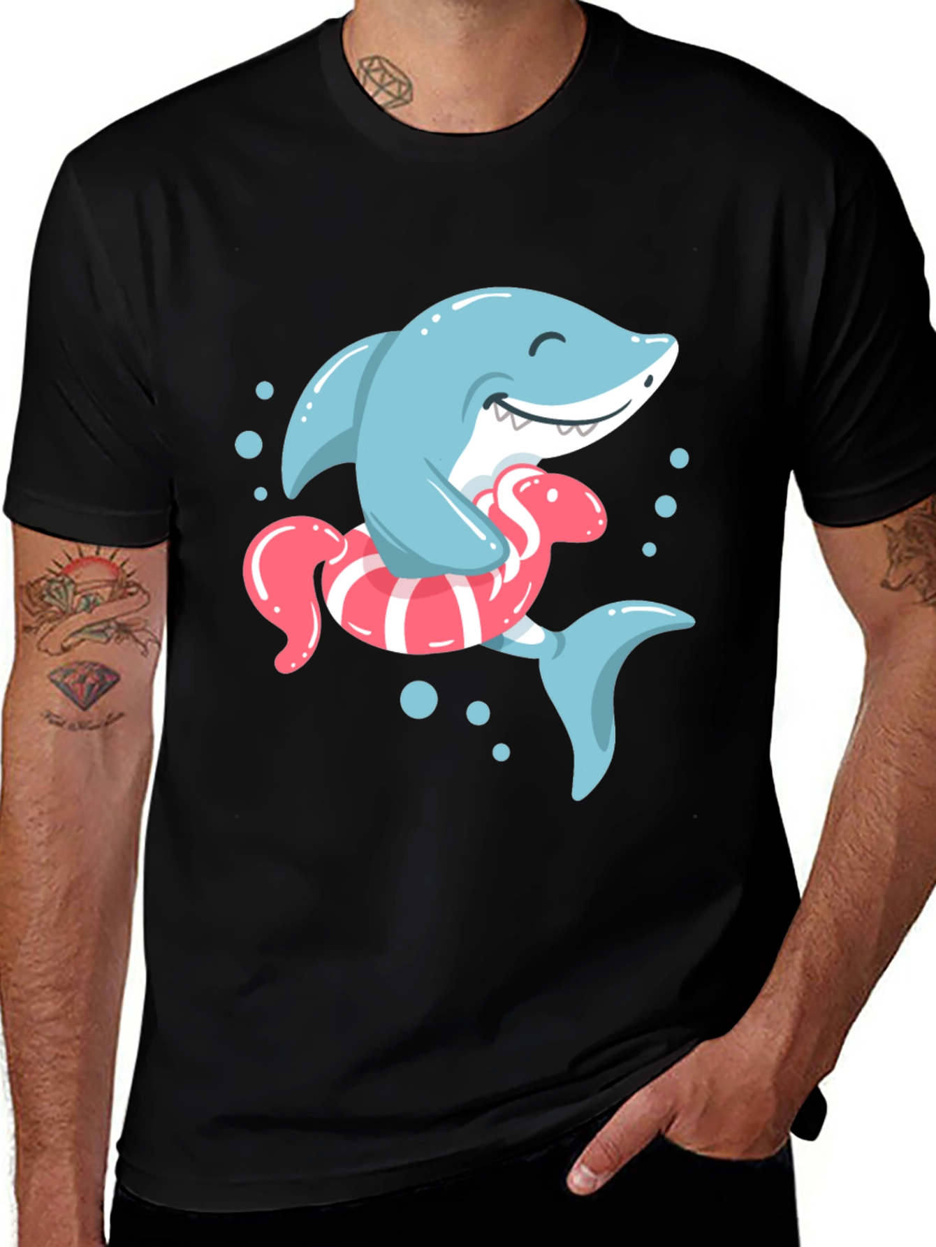 Cute Shark with Swim Ring T-Shirt