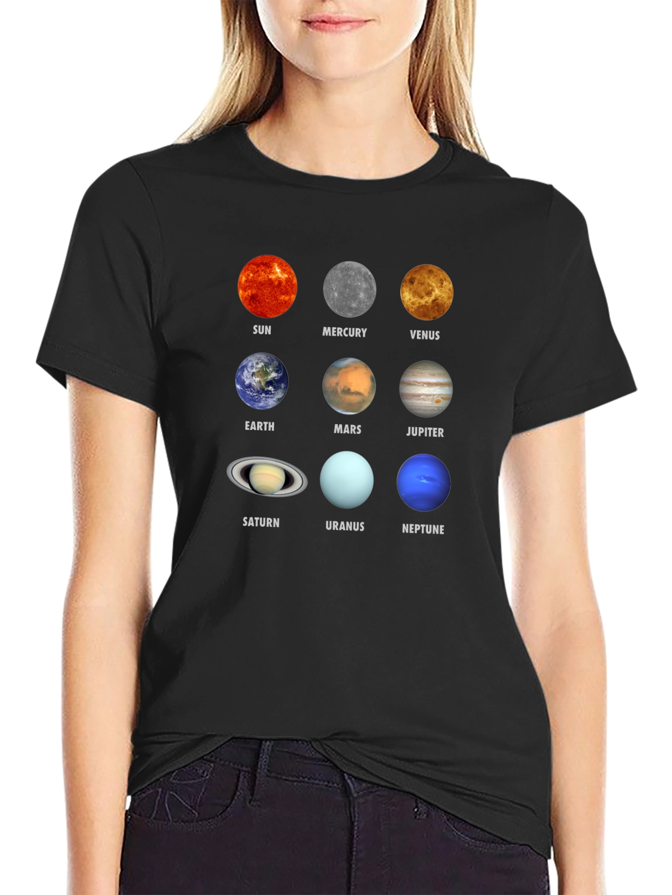 Planets Graphic T-Shirt - Space Science Tee