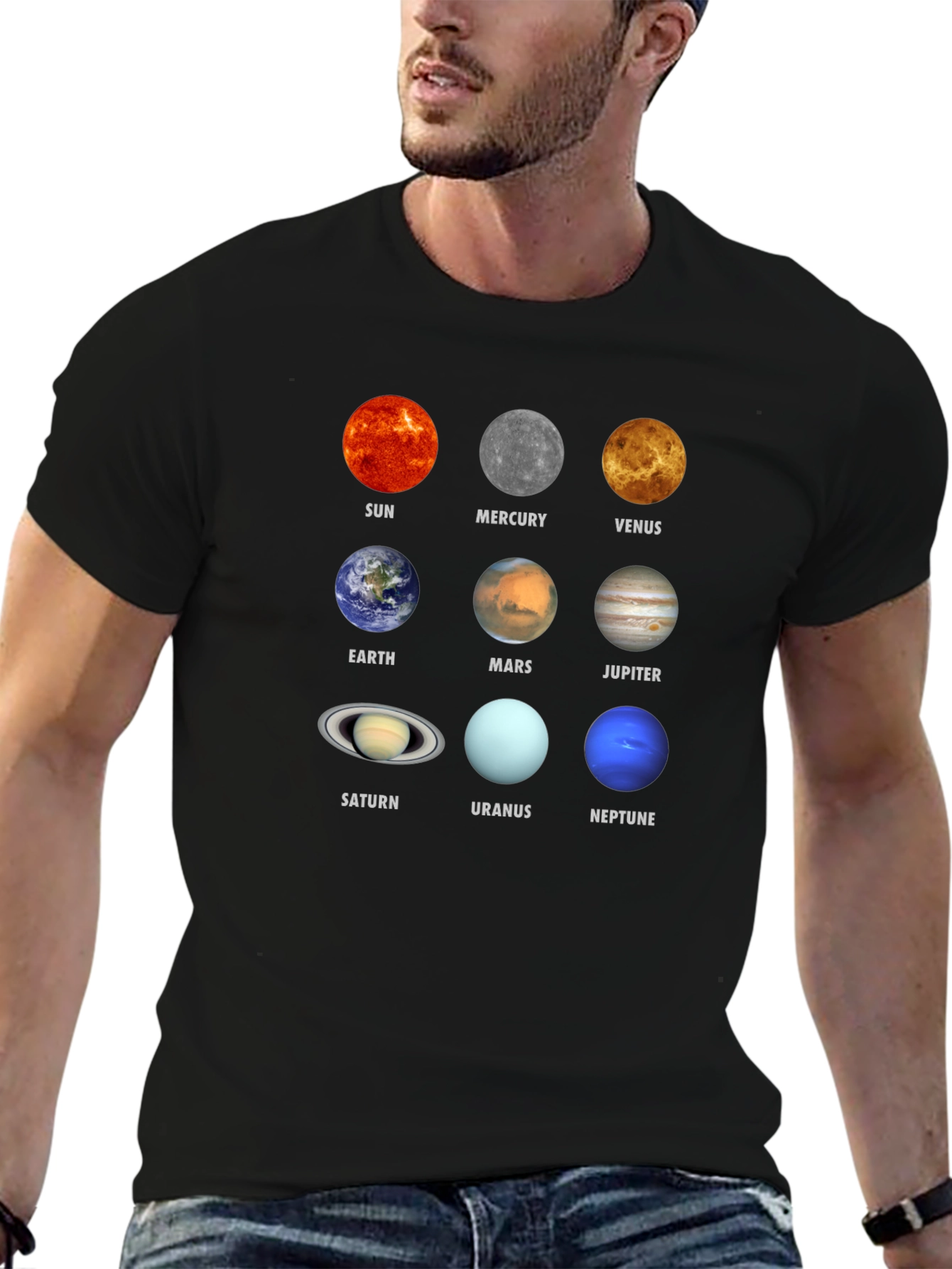 Planets Graphic T-Shirt - Space Science Tee