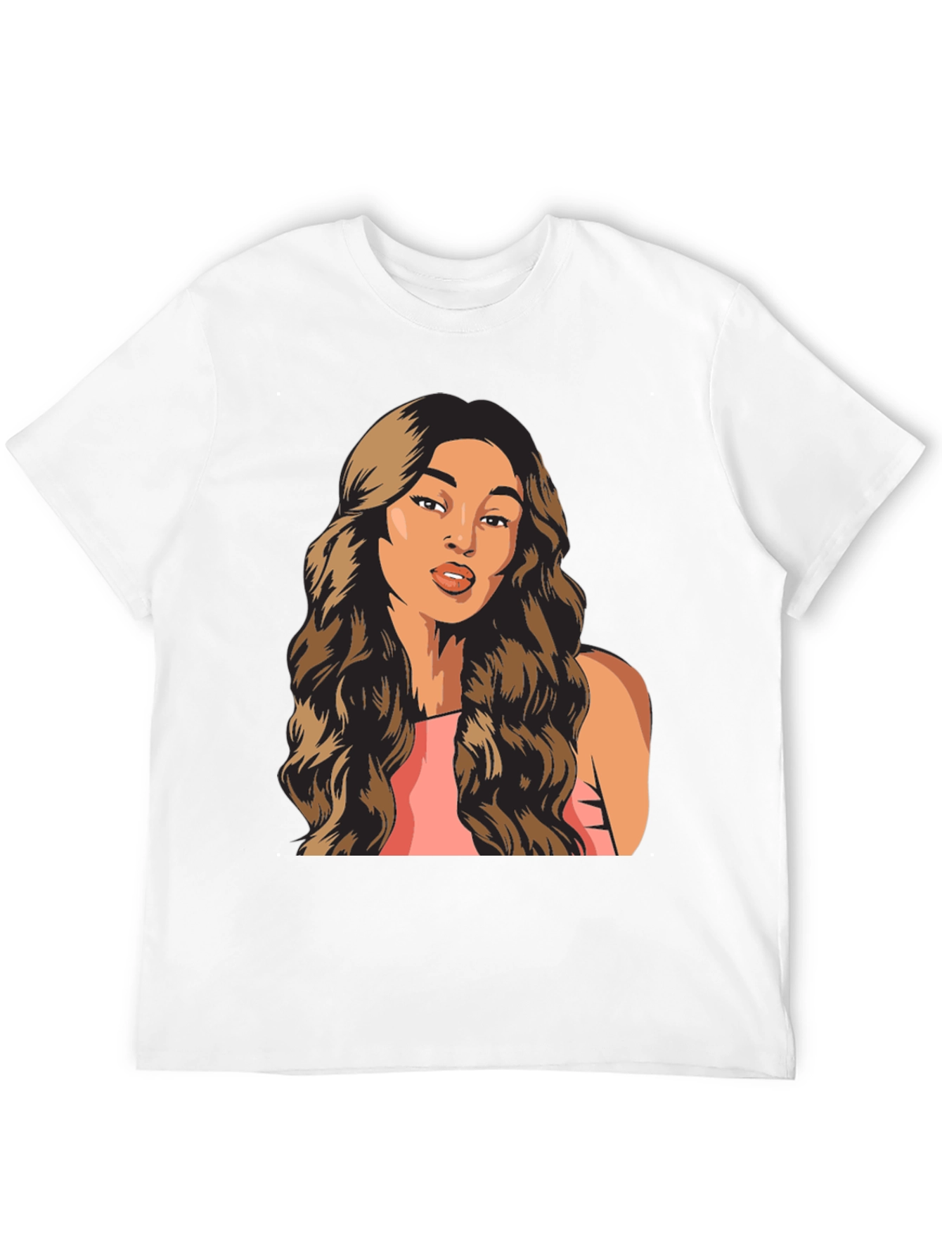 Woman Portrait Graphic T-Shirt Trendy Black Tee