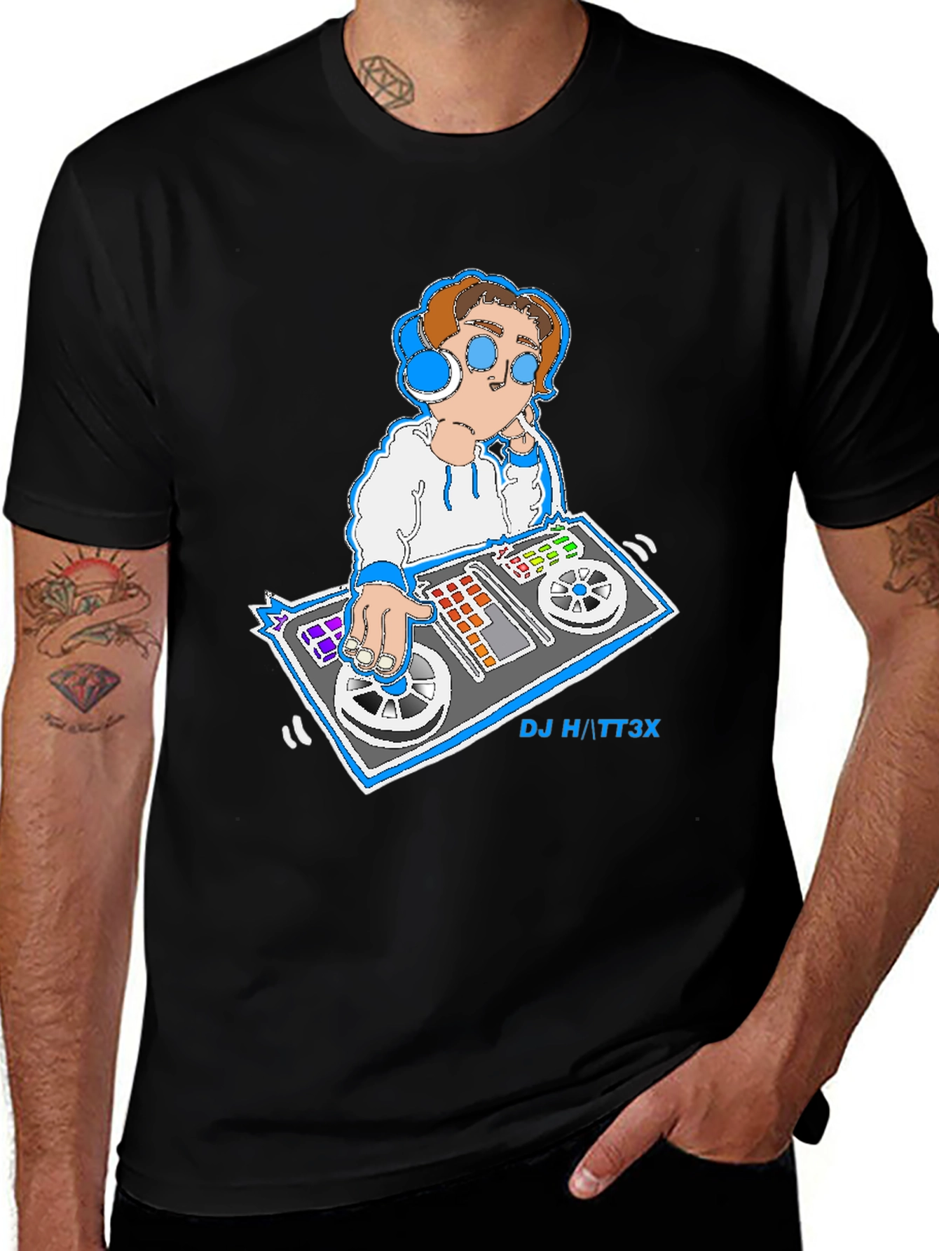 DJ Graphic T-Shirt - Cool & Casual Black Tee