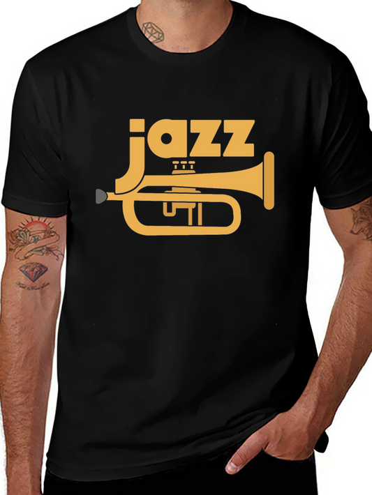 Jazz Trumpet Graphic Tee - Black