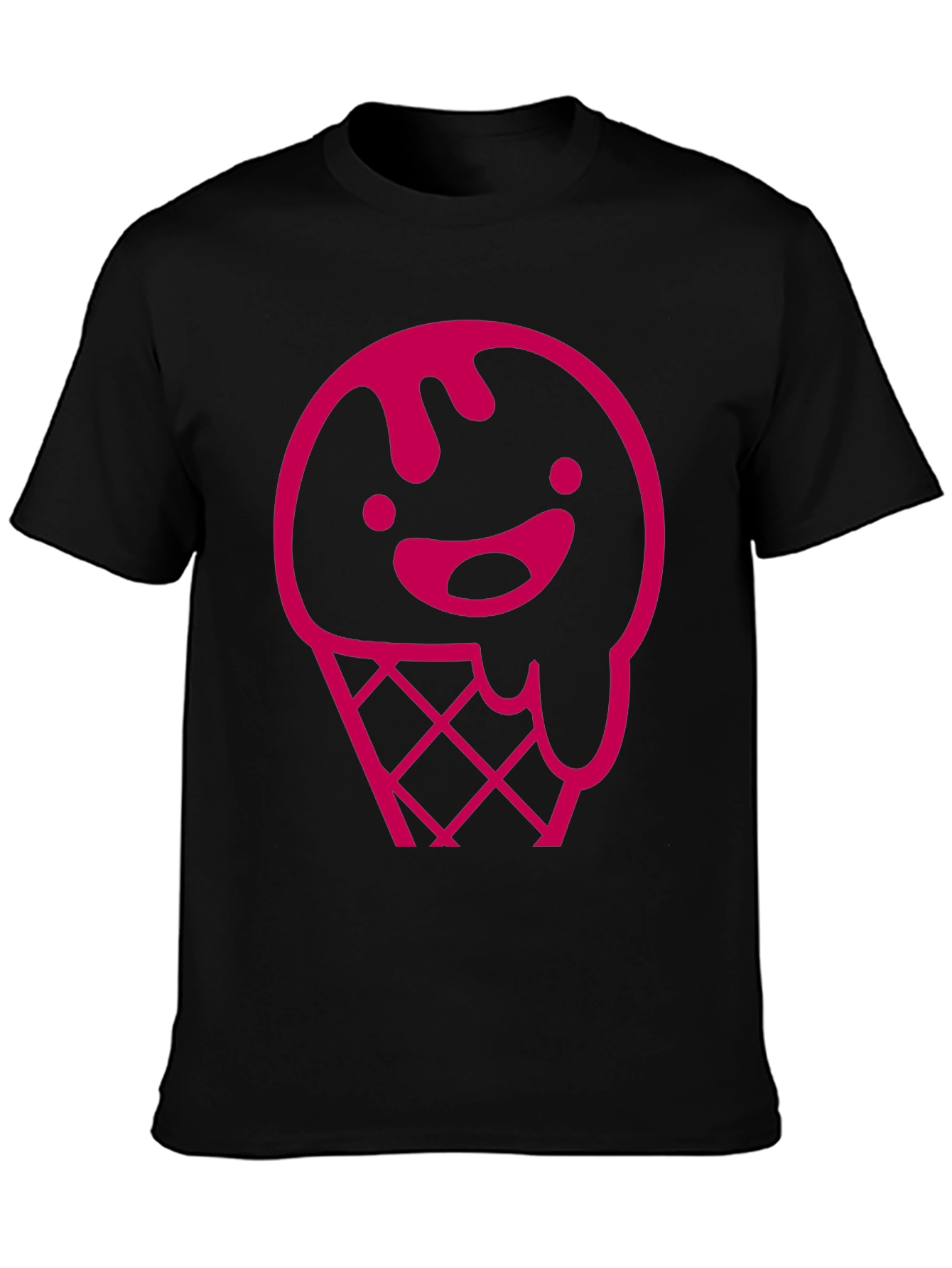 Pink Ice Cream Cone Graphic T-Shirt