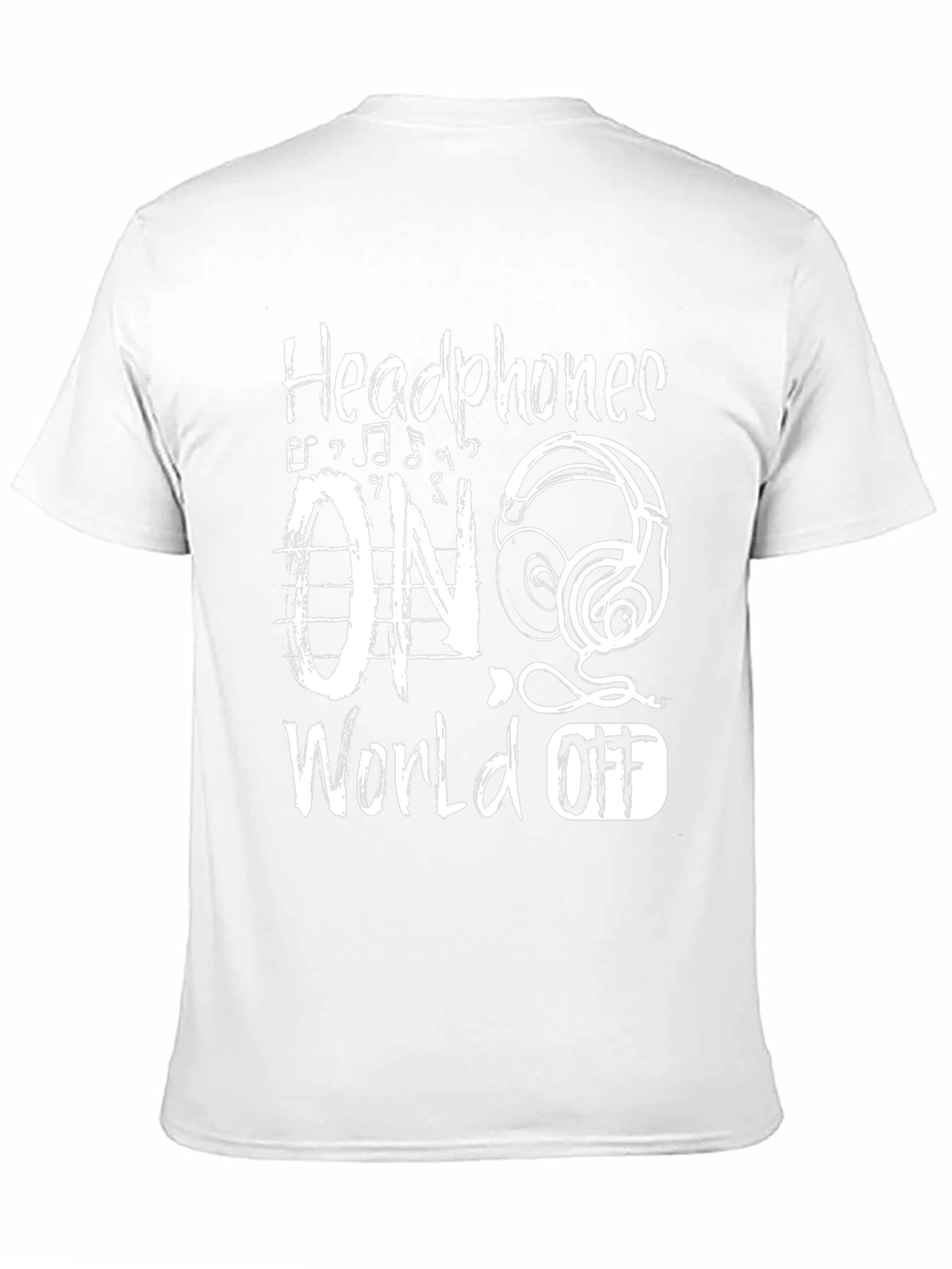 Headphones On World Off Graphic Tee