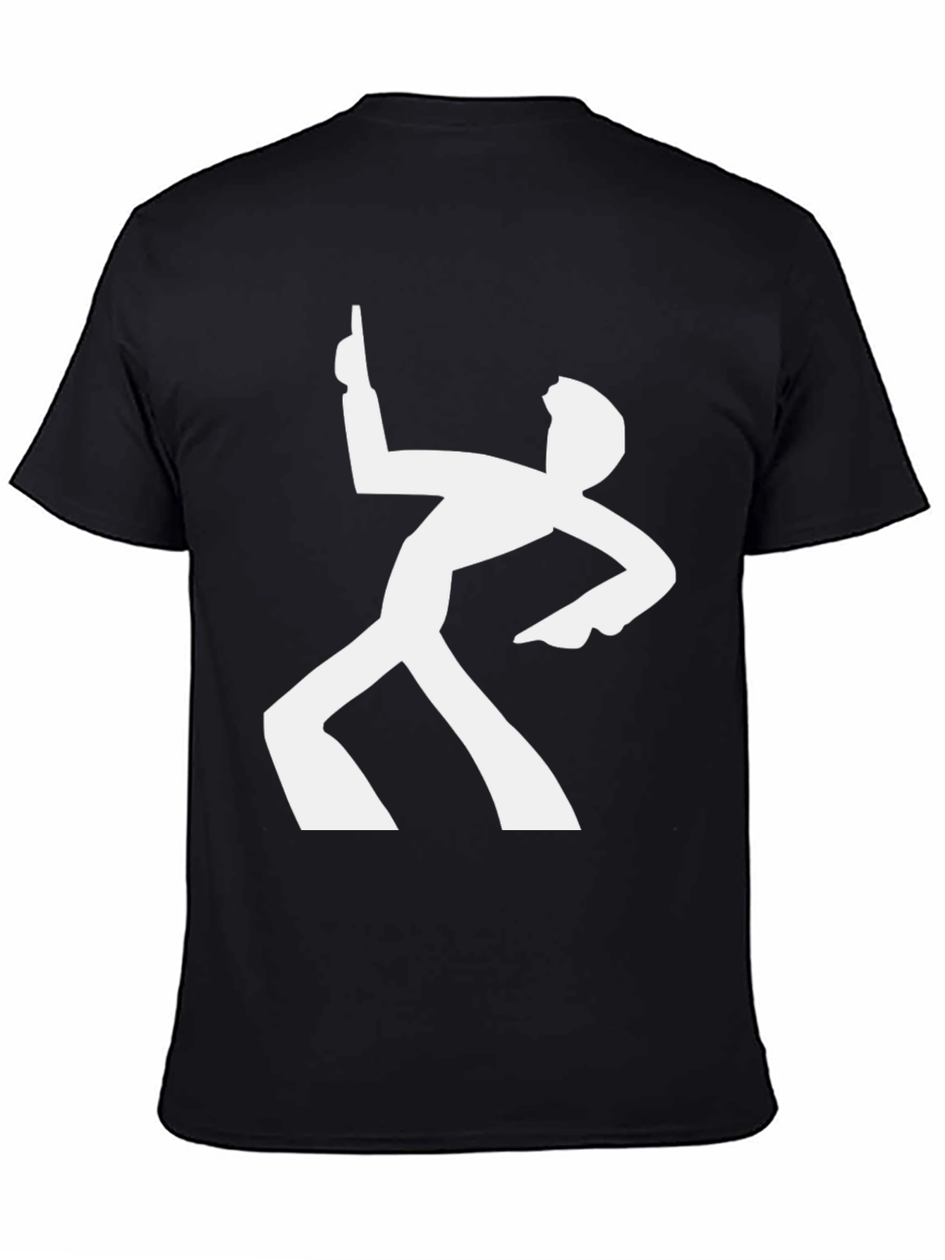 Retro Dance Silhouette Graphic Tee - Black