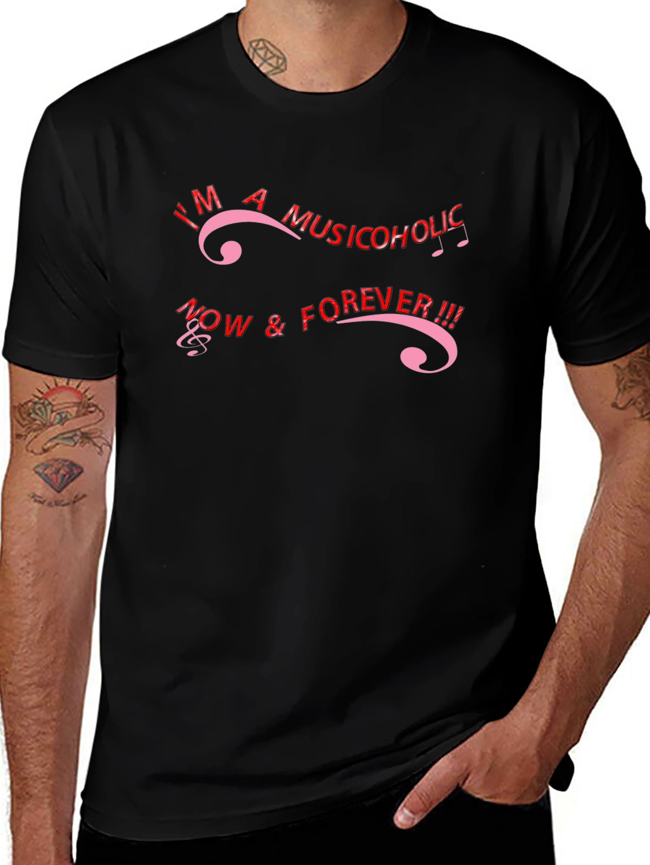 Musicoholic Black T-Shirt - Now & Forever