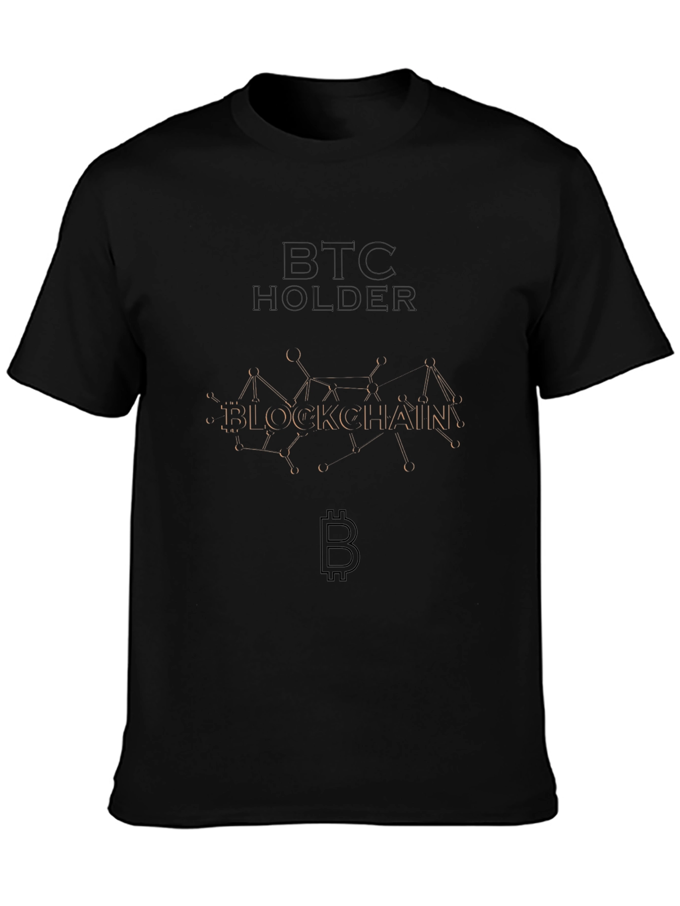 BTC Holder Blockchain Black Tee