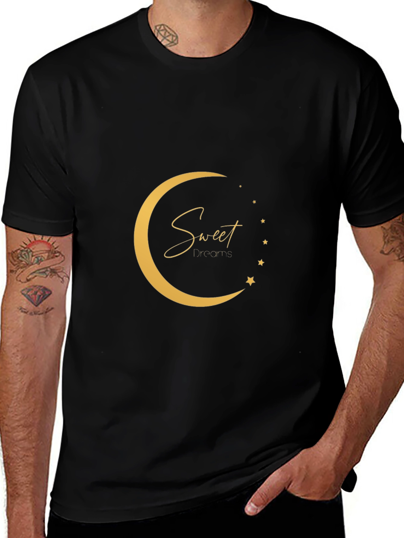 Sweet Dreams Graphic Tee - Black Cotton Comfort
