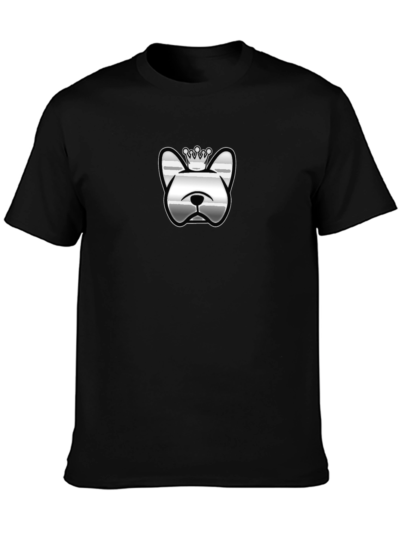 Dog Crown Graphic Black T-Shirt
