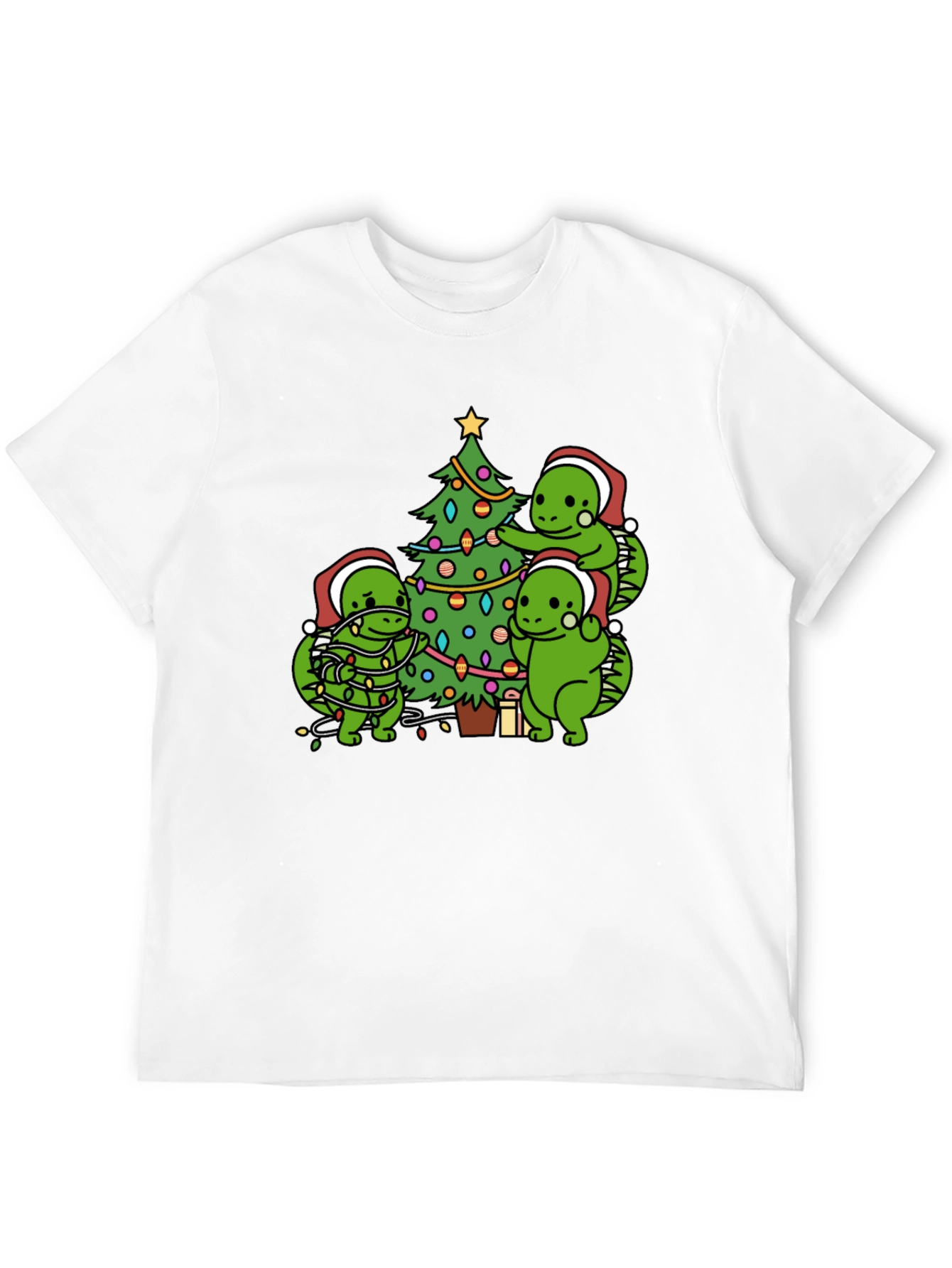 Festive Dinosaur Christmas T-Shirt