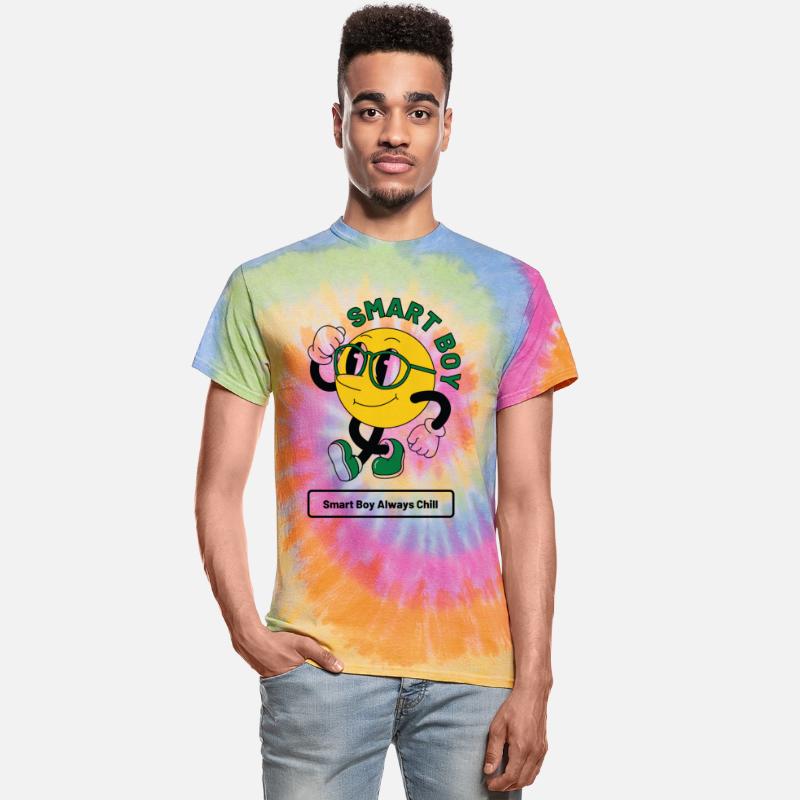 Yellow Green Illustrated Smart Boy T Shirt