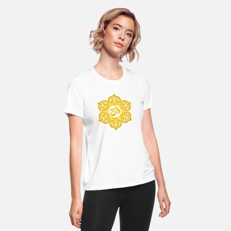 Yellow Lotus Flower Yoga Om