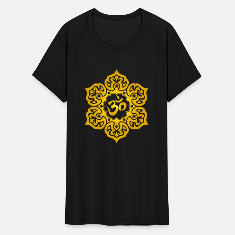 Yellow Lotus Flower Yoga Om
