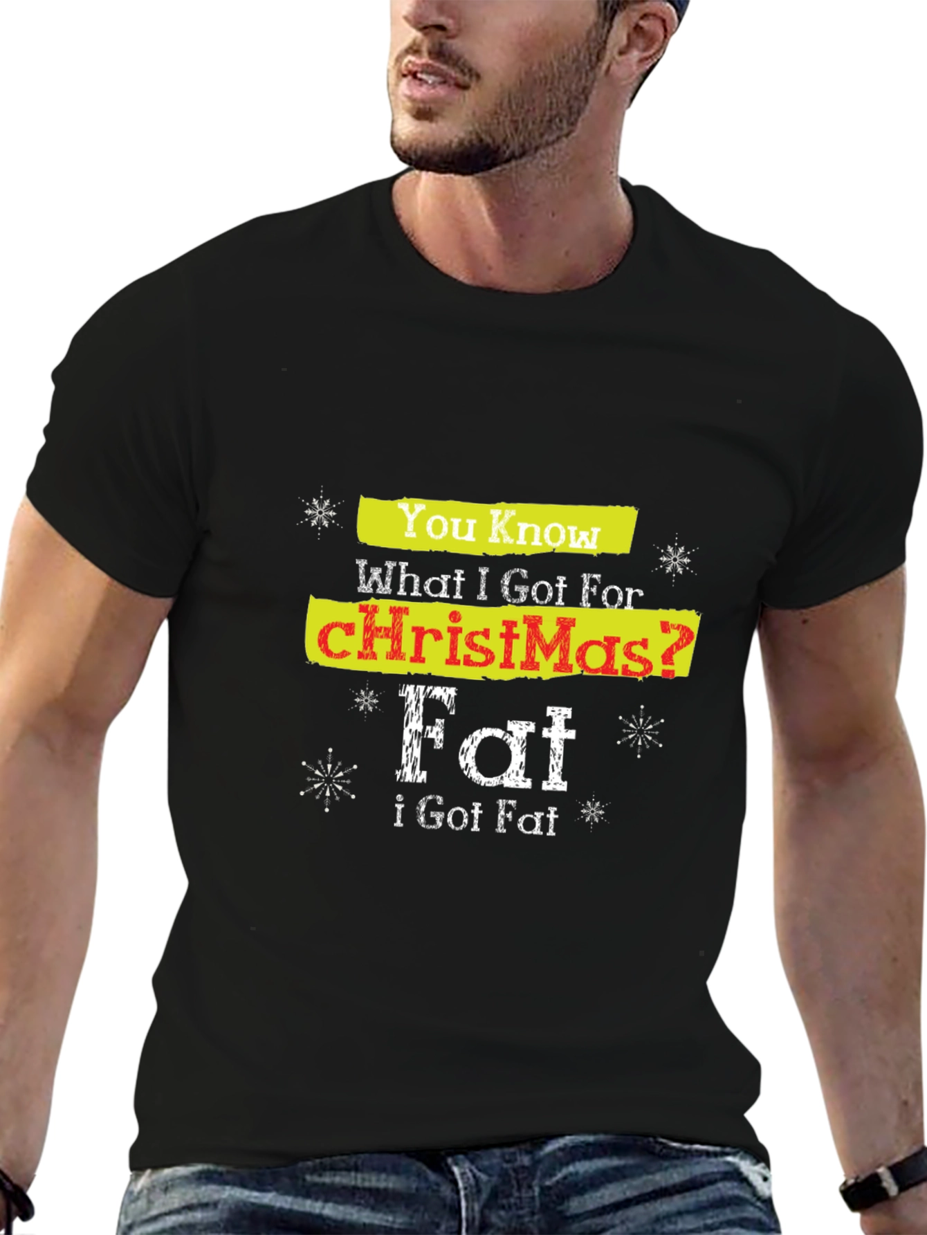 Funny Christmas Fat T-Shirt Holiday Tee