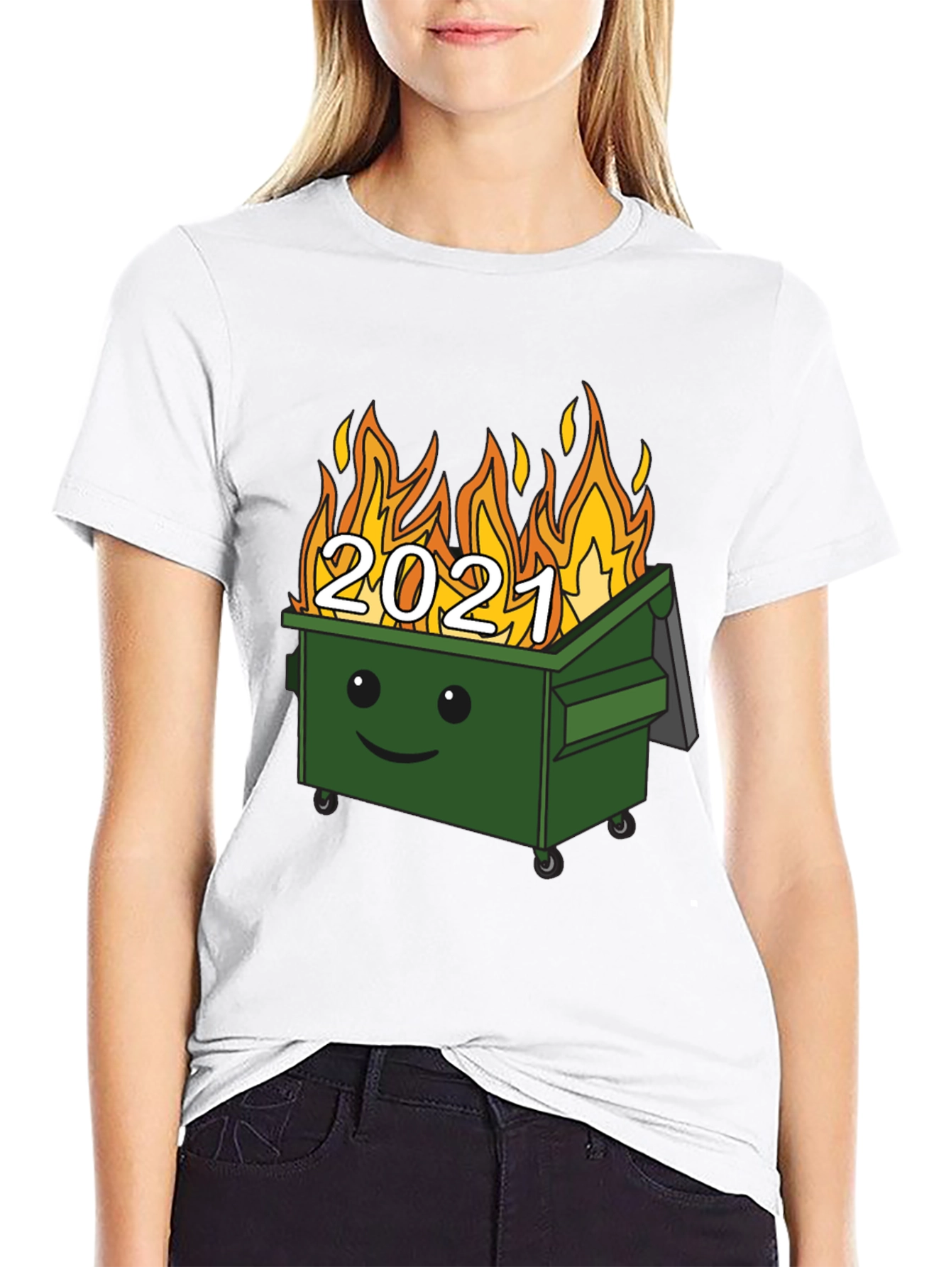 2021 Dumpster Fire Graphic Tee - Unisex Black T-Shirt