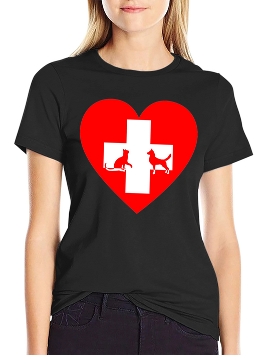 Heart Cat & Dog Lover T-Shirt