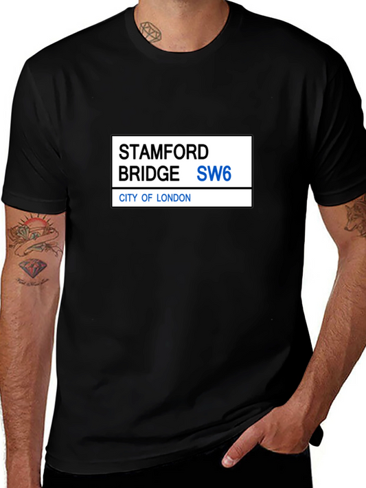 Stamford Bridge SW6 Black T-Shirt