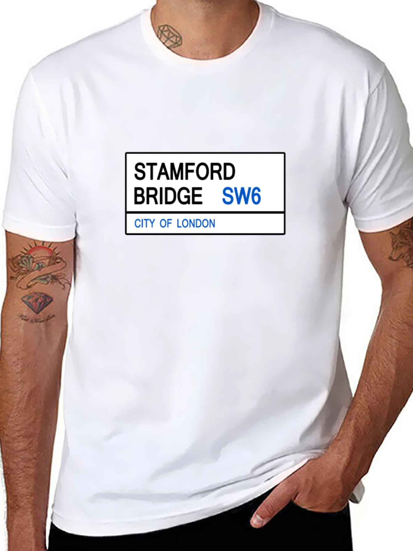 Stamford Bridge SW6 Black T-Shirt