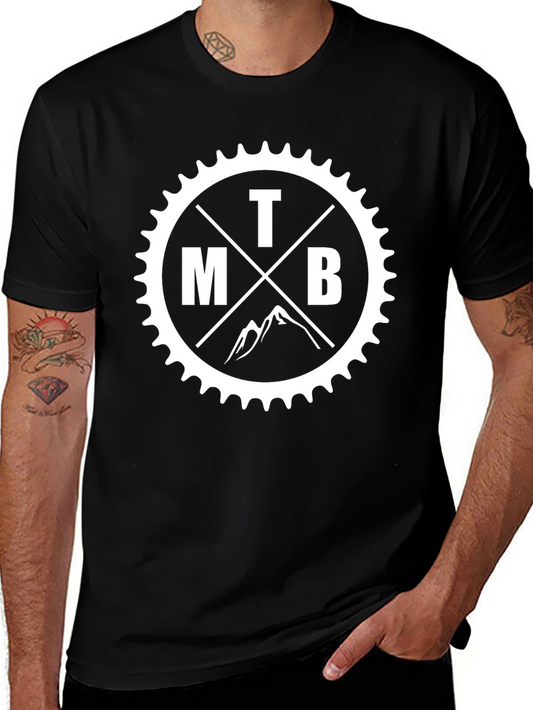 MTB Mountain Bike Graphic T-Shirt - Black