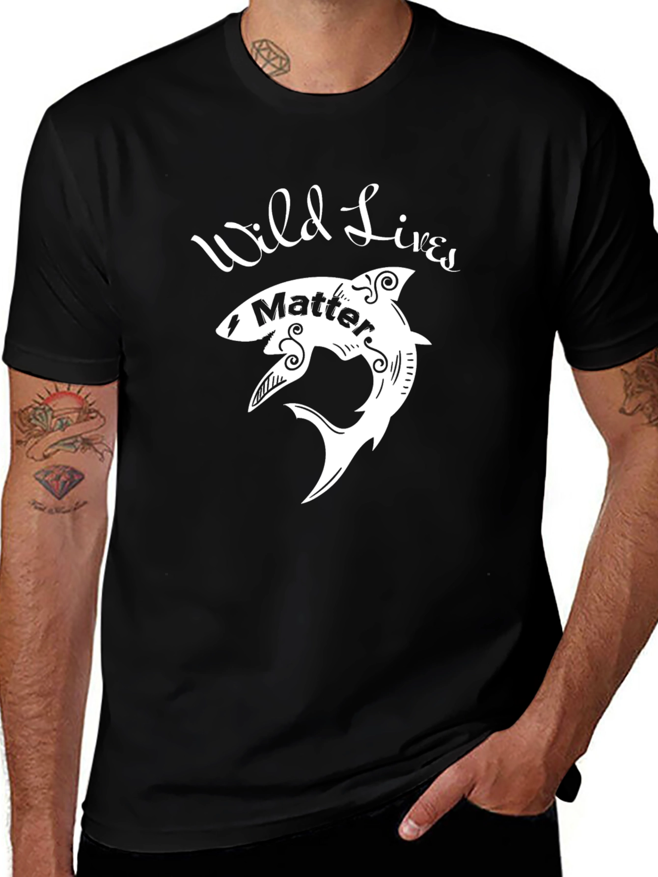Wild Lives Matter Shark Graphic Tee
