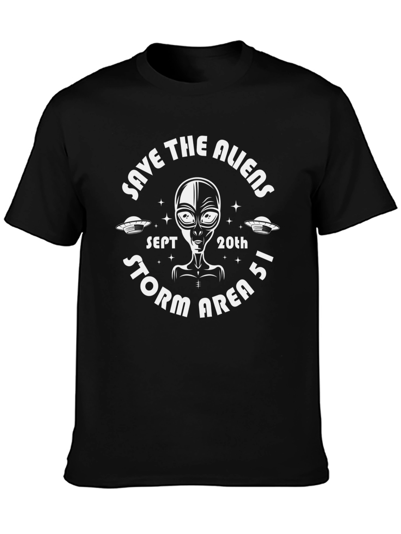 Save the Aliens Area 51 Graphic T-Shirt