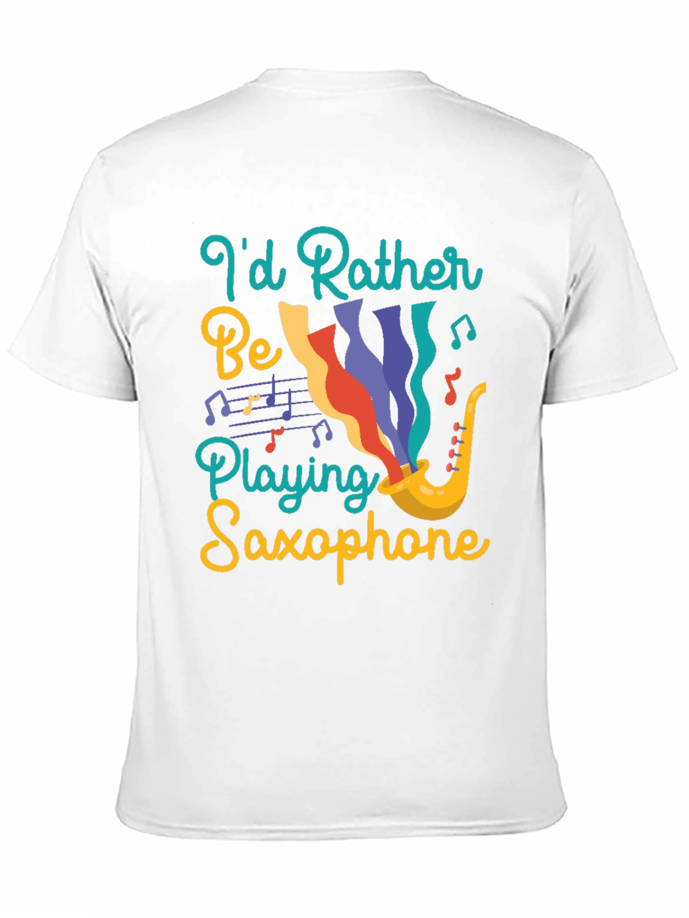 Id Rather Be Playing Saxophone Black T-Shirt