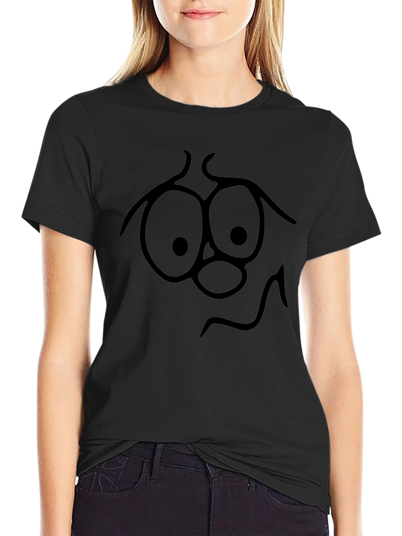 Funny Face Black Graphic Tee