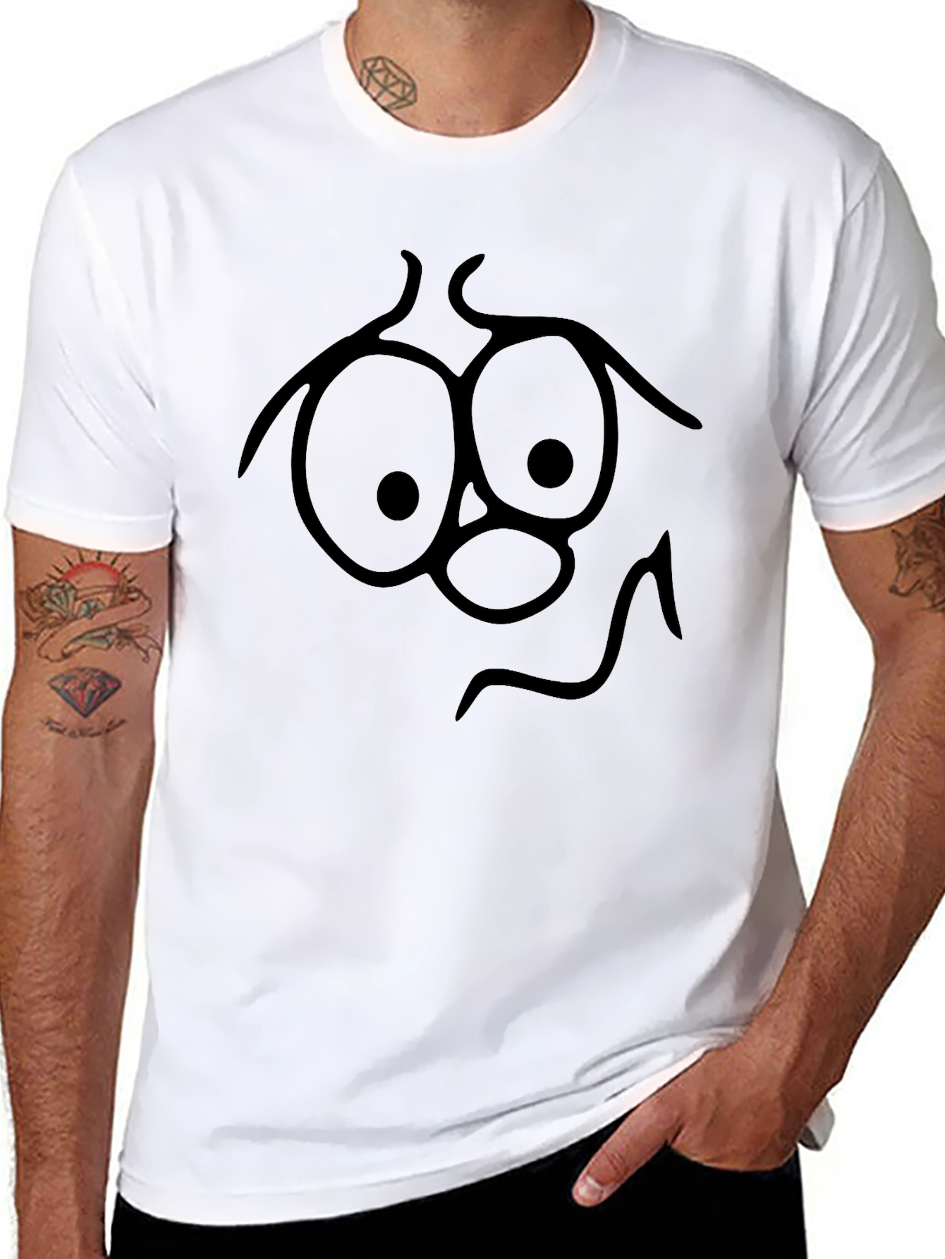 Funny Face Black Graphic Tee