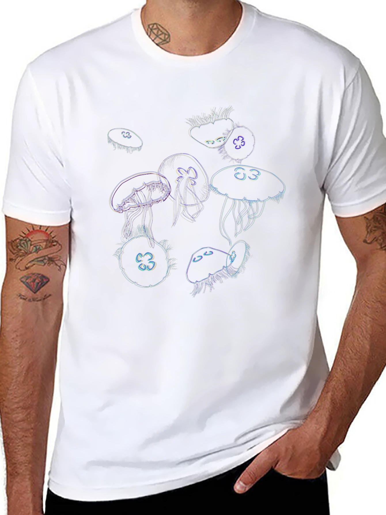 Jellyfish Graphic Black T-Shirt