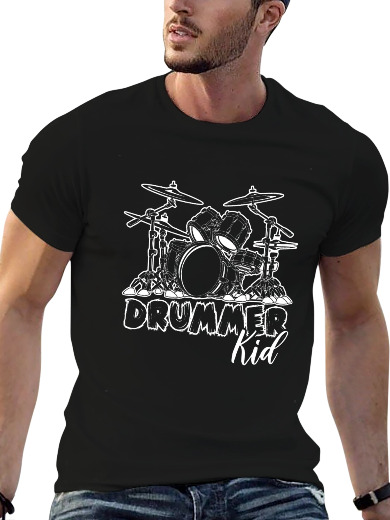 Drummer Kid Graphic Tee - Music Lover T-Shirt