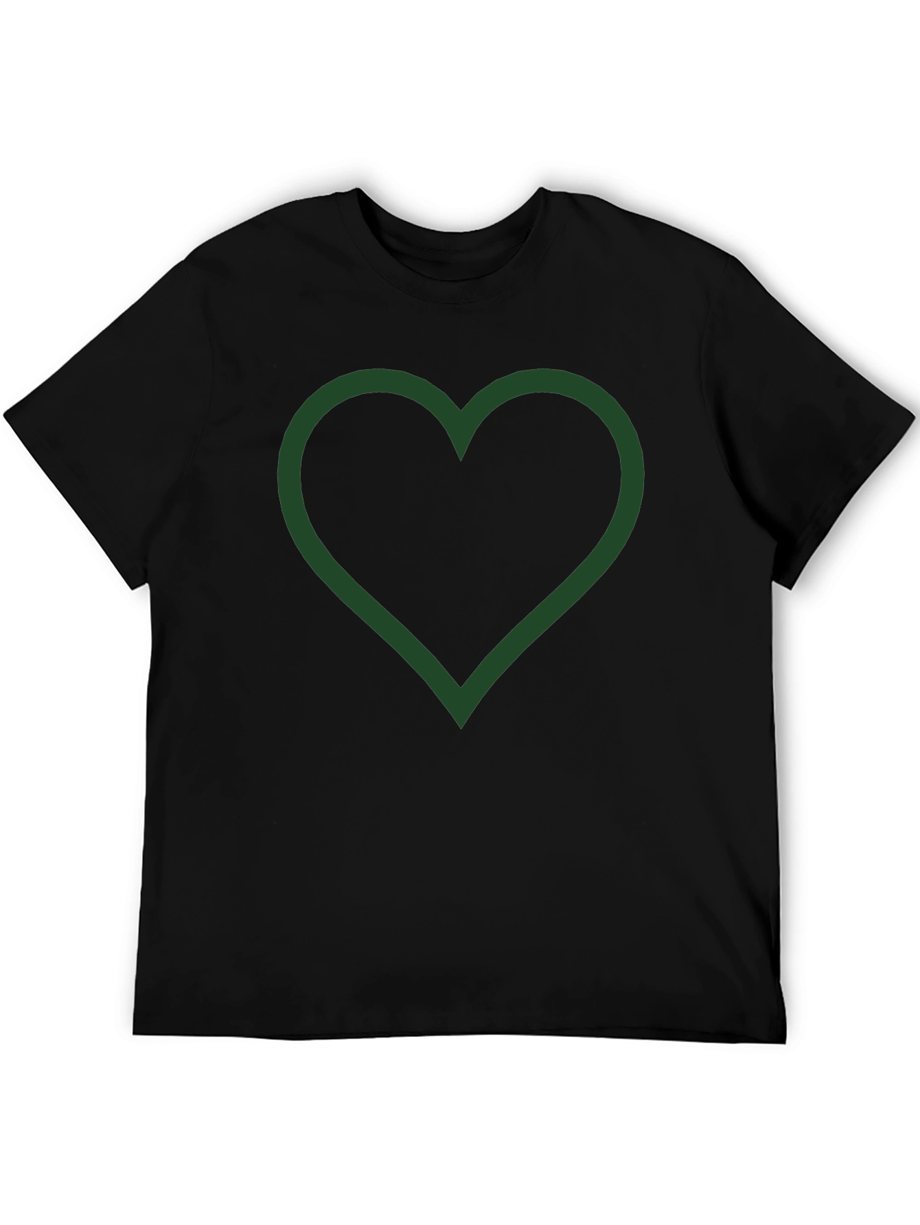 Heart Outline Graphic Tee - Casual Comfort Style
