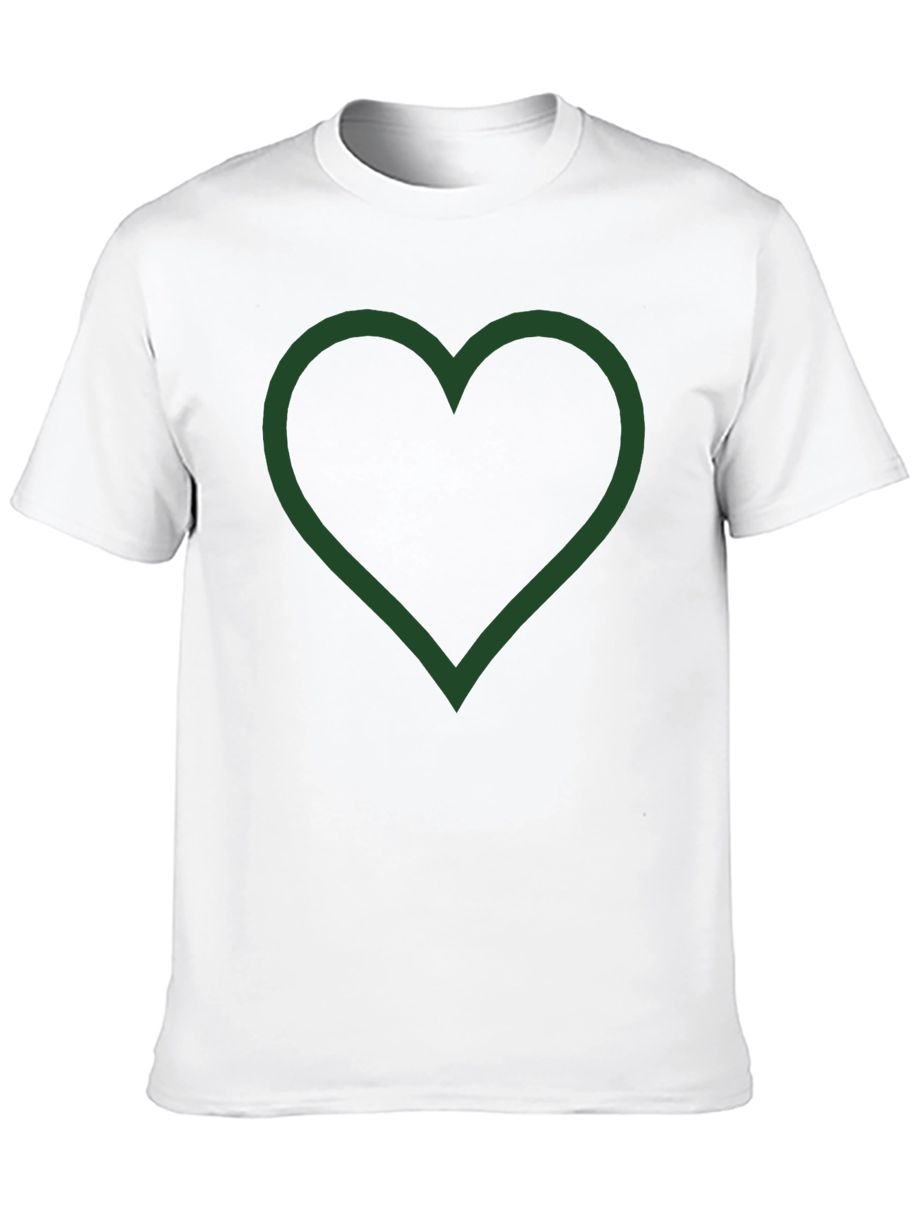 Heart Outline Graphic Tee - Casual Comfort Style