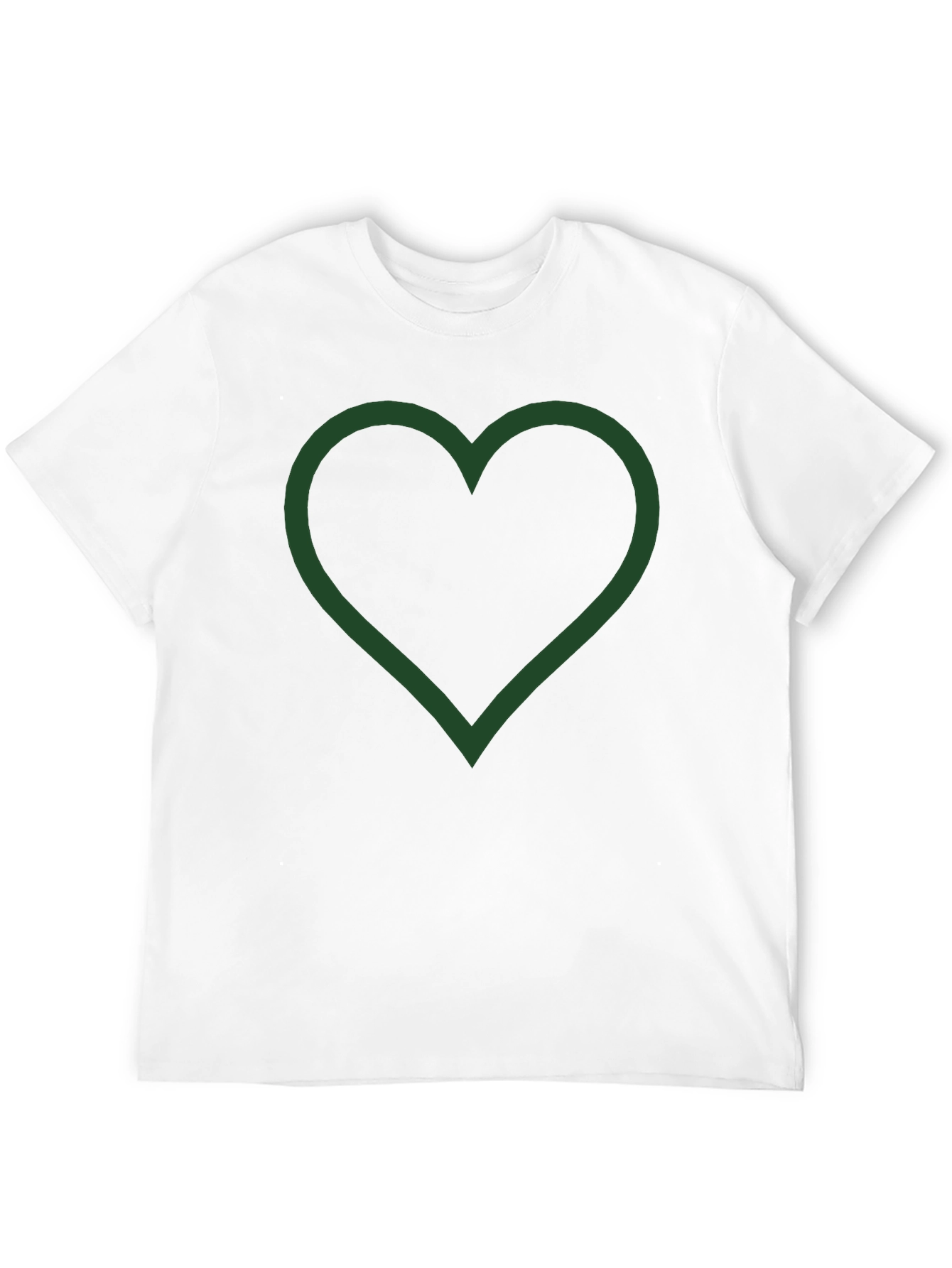Heart Outline Graphic Tee - Casual Comfort Style