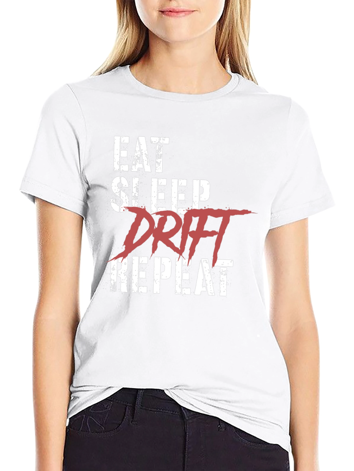 Eat Sleep Drift Repeat Black T-Shirt