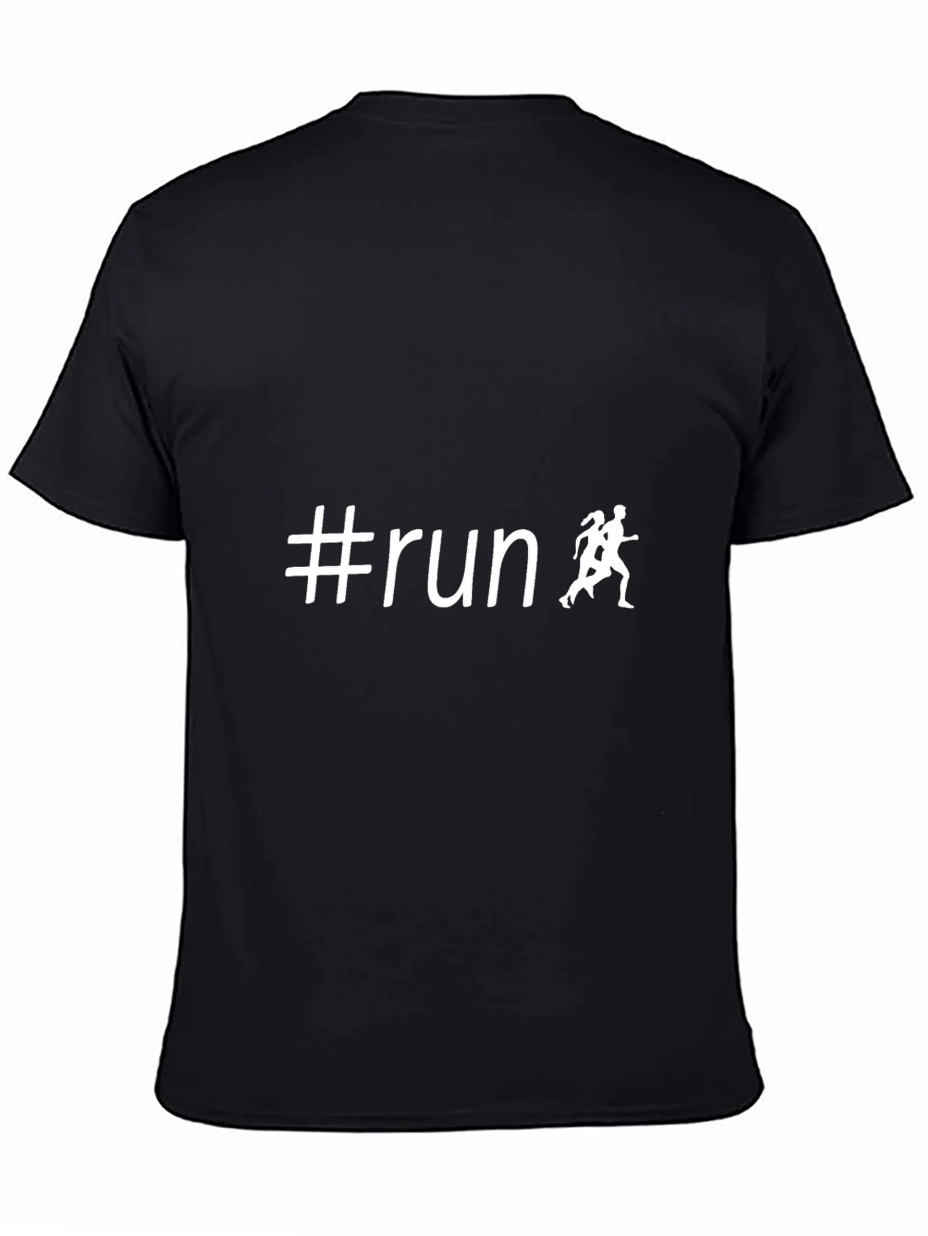 #Run T-Shirt - Black - Running Graphic Tee