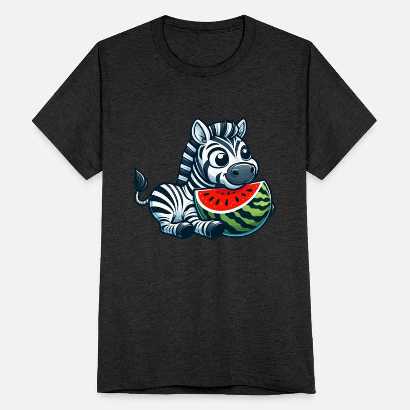 Zebra With Watermelon Fruity Funny