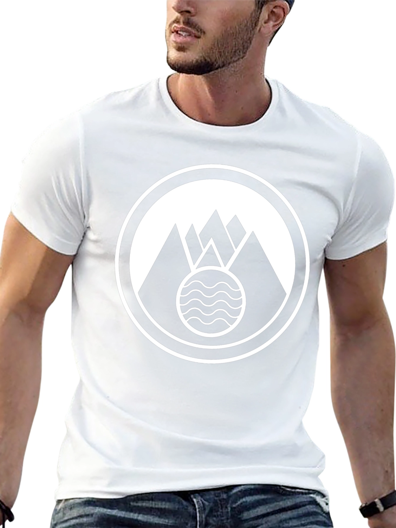 Mountain Waves Graphic Black T-Shirt