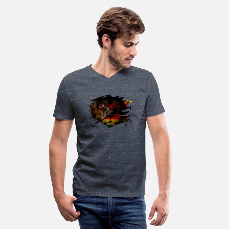 Zimbabwe Lion Flag Paint Splatter