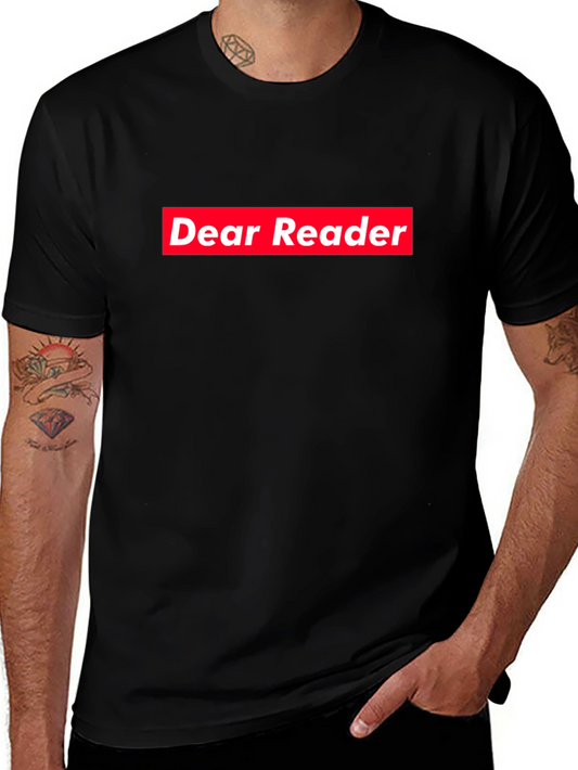 Dear Reader Graphic Tee - Black Cotton Blend